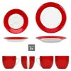 18tlg Kaffeeservice Variant Rot Porzellan 6 Personen Tassen Produktbild-Vorschau 4