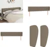 vidaXL Kopfteil mit Ohren Taupe 203x23x78/88 cm Stoff - Produktbild-Vorschau 1