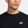 Nike M Nk Club Ft Crew Nero / Bianco L Anteprima dell’immagine prodotto 6