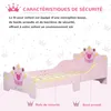 HOMCOM Lit Enfant - lit d'enfant Design Princesse Motif Voir les images du produit 4