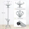 COSTWAY Vešiak na kabáty 184 cm, drevený vešiak na odevy, Náhľad obrázku produktu 2