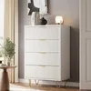 Commode Blanche Moderne à 4 Tiroirs, Pieds Et Poignées Voir les images du produit 1