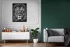 MuchoWow® Gerahmtes Poster Tiere - Löwe - Schwarz - Weiß - Produktbild-Vorschau 6