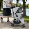 COSTWAY skládací kočárek pro psy, kočárek pro psy do 15 kg, Náhled obrázku produktu 2