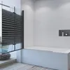 Duschabtrennungen Glas Badewanne schwarz 120x140cm 2 teilig Produktbild-Vorschau 2