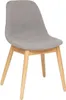 A single gray upholstered chair with light wood legs, shown against a white background. Produktbild-Vorschau