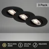 Briloner Luminaires encastrés LED 5W noir-mat 3xPlaque LED Voir les images du produit 3