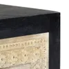 Nachttisch Handgeschnitzt Grau 40x30x50 cm Massivholz Mango Produktbild-Vorschau 7