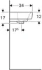 GEBERIT Handwaschbecken Renova Plan 45 cm weiß 501624001 Produktbild-Vorschau 12