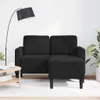 vidaXL 2-Sitzer-Sofa mit Chaiselongue L-förmig Schwarz 125 Produktbild-Vorschau 2