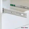 Close-up of a drawer slide installed inside a cabinet. Anteprima dell’immagine prodotto