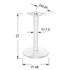 Pied de table chromé pour bureau, hôtel, restaurant Voir les images du produit 2
