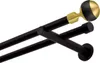 A close-up studio shot of a double curtain rod. Produktbild-Vorschau