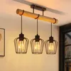ZMH Deckenleuchte Wohnzimmer Vintage Deckenlampe Holz  Produktbild-Vorschau 1