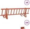 vidaXL Schneefanggitter Rot 800 x 29,5 x 34,5 cm Stahl Produktbild-Vorschau 3