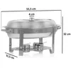 Repas Acier inoxydable Chafing Dish ovale 5 litres avec Voir les images du produit 2