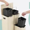Poubelle Relaxdays, 3 compartiments, 60 l, seaux intérieurs Voir les images du produit 6