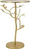 Mauro Ferretti Tavolino laterale uccelli Ø38x60cm oro vetro Anteprima dell’immagine prodotto 1
