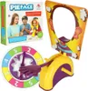 A collage of the Pie Face game, including the box, the game mechanism, and the spinner. Podgląd zdjęcia produktu