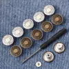 10x Jeansknöpfe 17mm Hosenknöpfe Metall mit Nieten & Produktbild-Vorschau 2