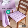HOMESCAPES 6er Set Stuhlkissen 40x40 cm Flieder – Produktbild-Vorschau 3