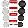 A collage of different sizes of Tefal frying pans and a wok, shown from both the top and bottom, with labels indicating their sizes. Produktbild-Vorschau