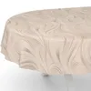 Wachstuchtischdecke abwaschbar oval 240x140cm beige Produktbild-Vorschau 1