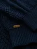 Maglione Ombre da uomo con maglia a cavo e scollo a V blu Anteprima dell’immagine prodotto 6