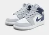 Nike Jordan 1 Mid White Midnight Navy Wolf Grey Trenerzy Podgląd zdjęcia produktu 3