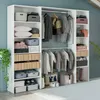 Ary - Grande Armoire, 196x187h cm Blanc, 3 Tiroirs Voir les images du produit 2