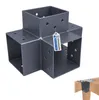 GeZu Impex Pfostenecke 4 Balken 121 x 121 mm Anthrazit Produktbild-Vorschau 1