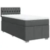 vidaXL Boxspringbett mit Matratze Dunkelgrau 90x190 cm Produktbild-Vorschau 3