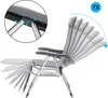 CASARIA® Gartenstuhl mit Fußteil 2er Set 7fach Verstellbar Produktbild-Vorschau 3
