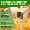 TTL Garden Vogelfutterhaus Bus Stop aus Holz 20x19x16cm – Produktbild-Vorschau 5