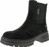 A black Chelsea boot with a thick sole is shown against a white background. Produktbild-Vorschau