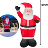 Weihnachtsmann aufblasbar LED beleuchtet 150 cm Santa Produktbild-Vorschau 6