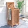 vidaXL Kosz na pranie 35x25x60 cm lite drewno tekowe Podgląd zdjęcia produktu 12