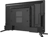The back of a black television set is shown, mounted on its stand. Náhled obrázku produktu