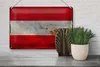 Blechschild Flagge Österreich 30x20cm Flag of Austria Rost Produktbild-Vorschau 4