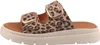 Tamaris donna muli in pelle marrone/leopardo Anteprima dell’immagine prodotto 3