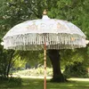 Sonnenschirm Bali Schirm 180 cm Weiß, Gold Bemalung Produktbild-Vorschau 2