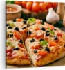 Bild auf Leinwand - Leinwandbild - Pizza Käse Tomaten - Produktbild-Vorschau 1