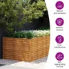 vidaXL Hochbeet 290x100x69 cm Cortenstahl Produktbild-Vorschau 5