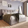 Łóżko tapicerowane Sweiko łóżko pojedyncze 90x200cm z Podgląd zdjęcia produktu 2