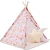 Mamabrum Kinder Tipi Zelt Rosa mit Matte, Kissen & LED – Produktbild-Vorschau 10
