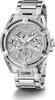 A silver Guess watch with diamond-like embellishments. Voir les images du produit