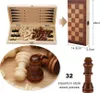 Jayseuw Schachspiel 29x29 cm Holz klappbares Schachbrett Produktbild-Vorschau 2