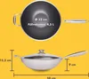 Wok in acciaio inox premium Reishunger - Diametro 32 cm - Anteprima dell’immagine prodotto 4