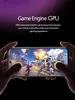 Hands holding a smartphone displaying a video game. Produktbild-Vorschau
