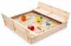 Großer Kindersandkasten aus Holz mit Bänken und Produktbild-Vorschau 1